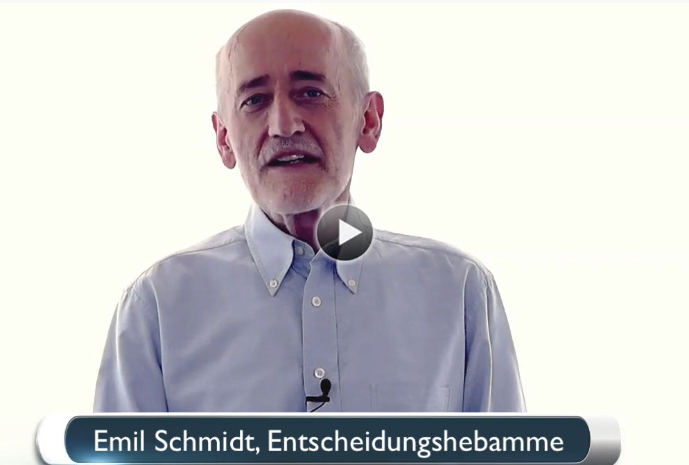 Emil Schmidt, Entscheidungshebamme